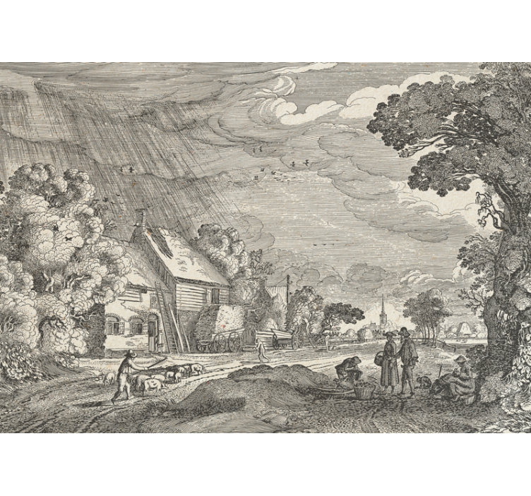 Fotomurais de paisagens retrato rural - TenStickers