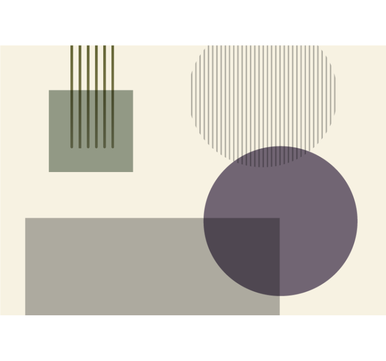 Mural de parede abstrato formas geométricas em jogo - TenStickers