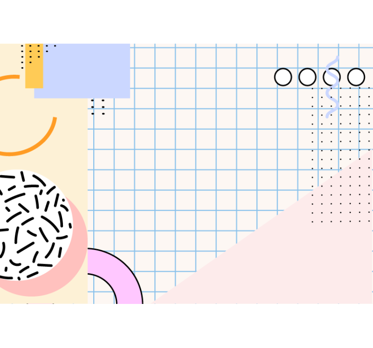 Mural de parede abstrato configuração de formas geométricas - TenStickers