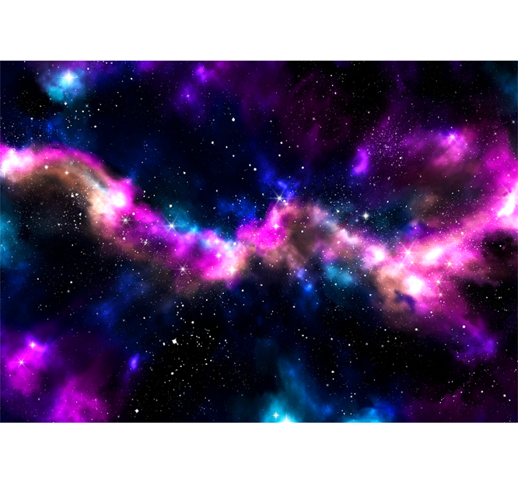 Mural de parede espaço paisagem de nebulosa cósmica - TenStickers