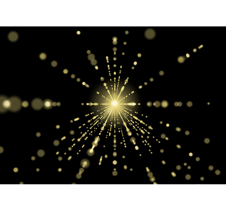 Mural de parede abstrato explosão de luz radiante - TenStickers