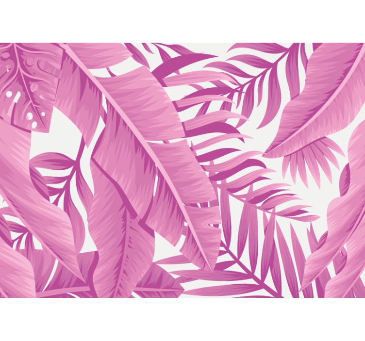 Mural de parede natureza design tropical rosa - TenStickers