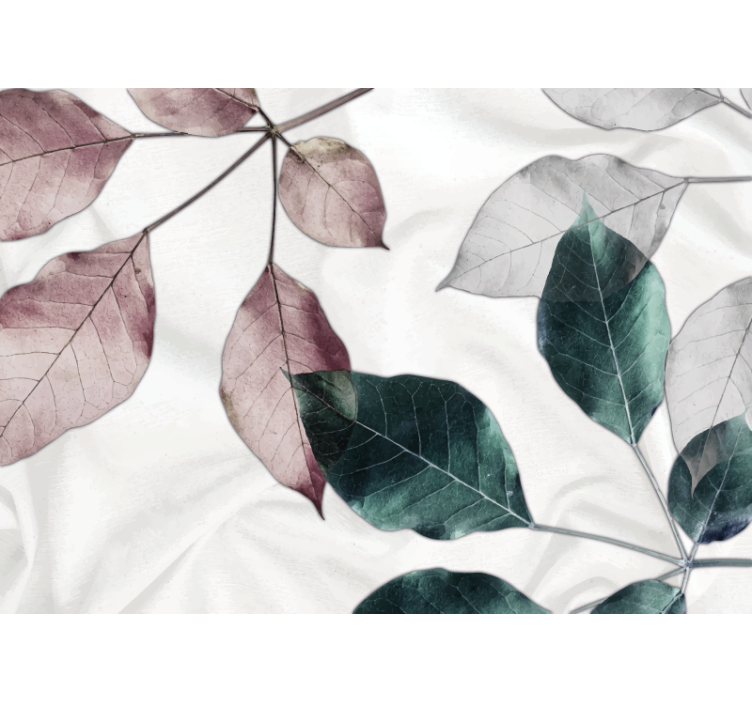 Fotomurais flores com motivos de folhas sutis - TenStickers