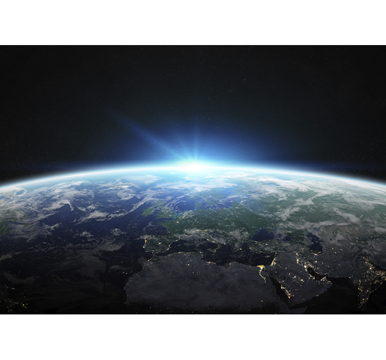 Mural de parede espaço brilho do horizonte da terra - TenStickers