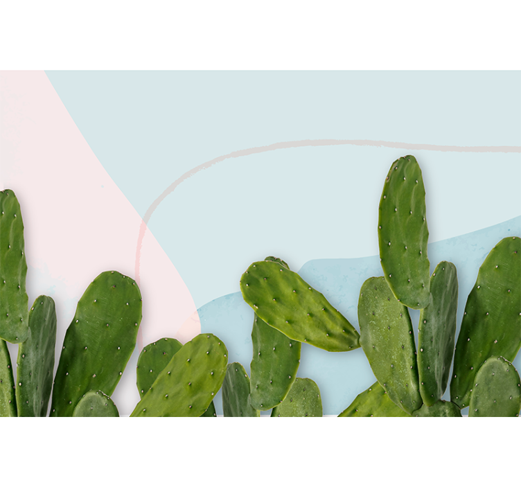 Mural de parede natureza design de cactos e folhagens - TenStickers