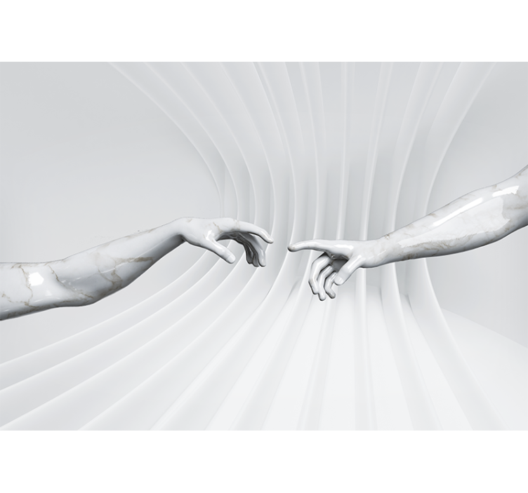 Mural de parede arte toque de mãos em mármore - TenStickers