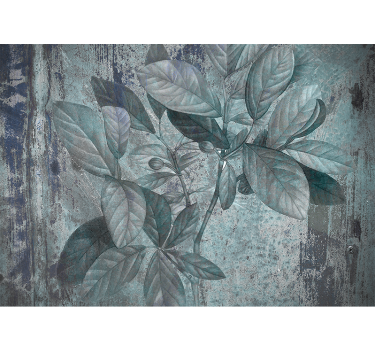 Mural de parede natureza brotos verdes folhosos - TenStickers