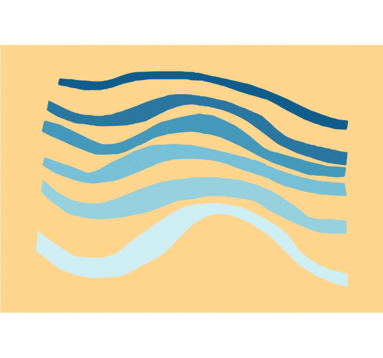 Mural de parede abstrato textura de linhas onduladas - TenStickers