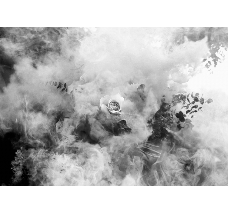 Fotomurais flores rosa branca etérea - TenStickers