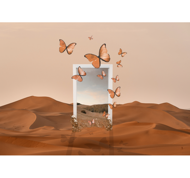 Mural de parede natureza borboletas voadoras - TenStickers