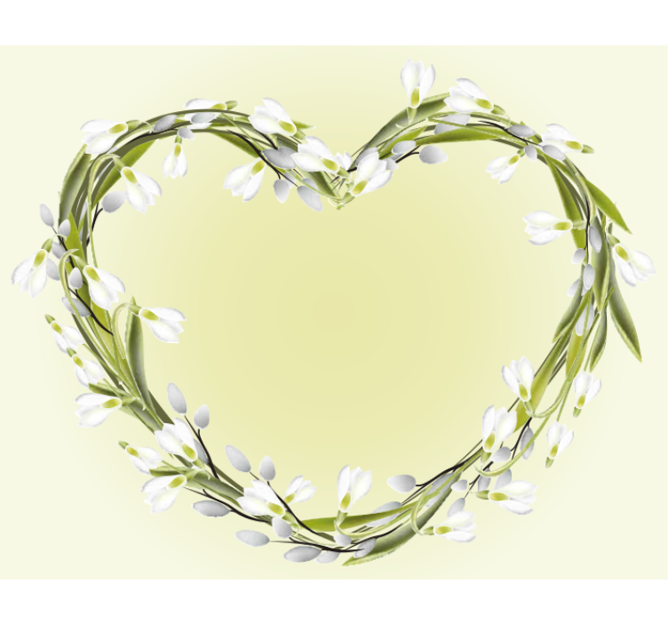 Fotomurais flores flores em forma de coração - TenStickers