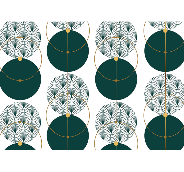 Fotomurais texturas e padrões padrões de leque geométrico - TenStickers