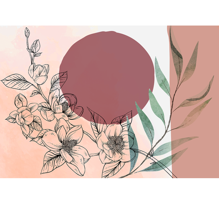 Fotomurais flores composição de elementos florais - TenStickers