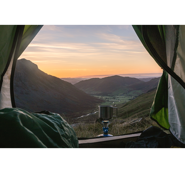 Fotomurais de paisagens vista montanhosa pitoresca - TenStickers