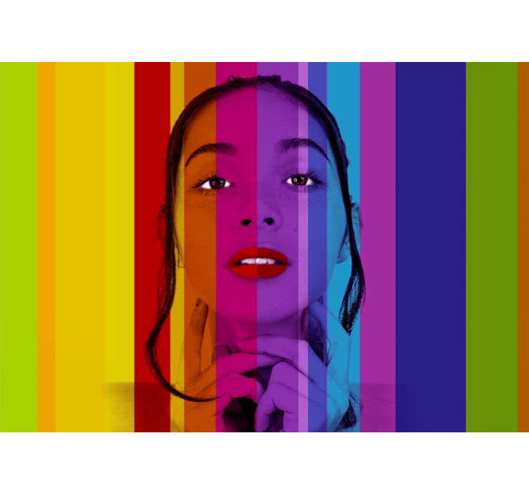 Mural de parede arte retrato colorido - TenStickers