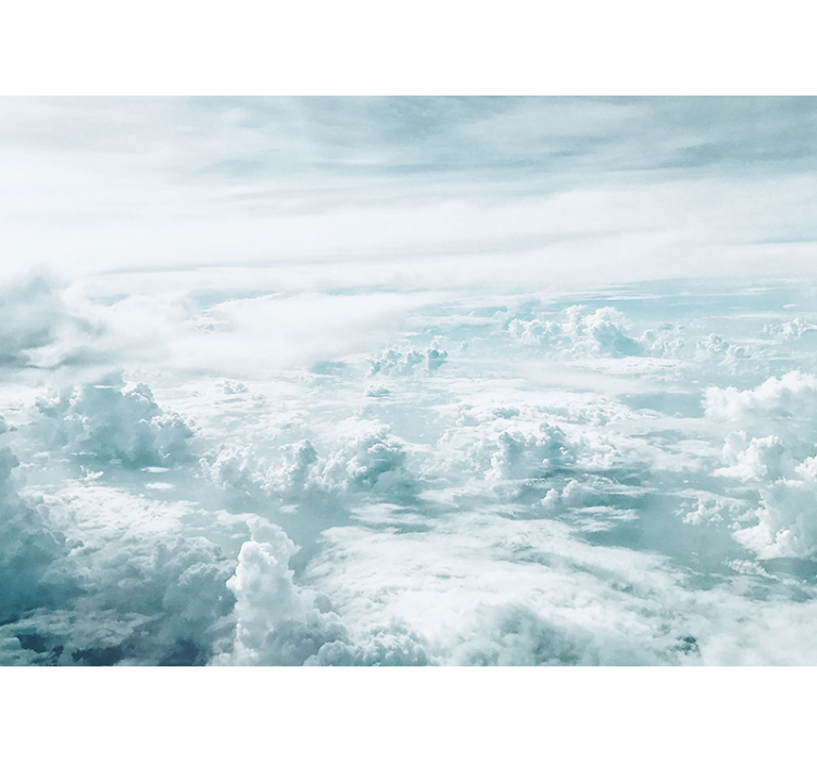 Mural de parede céu perspectiva do horizonte nublado - TenStickers