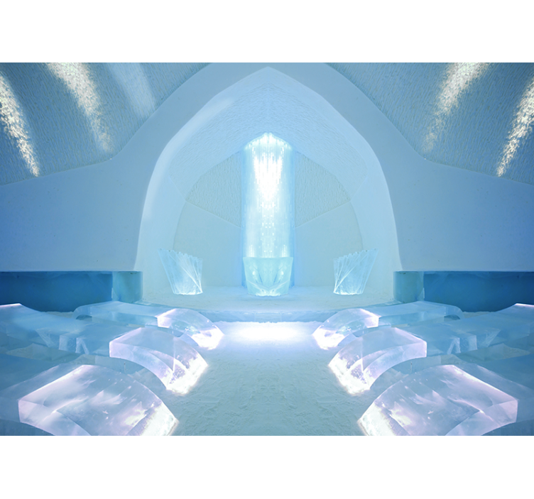 Mural de parede natureza santuário de cristal de gelo - TenStickers