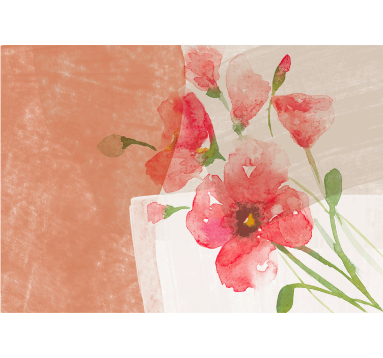 Fotomurais flores em design aquarela floral - TenStickers