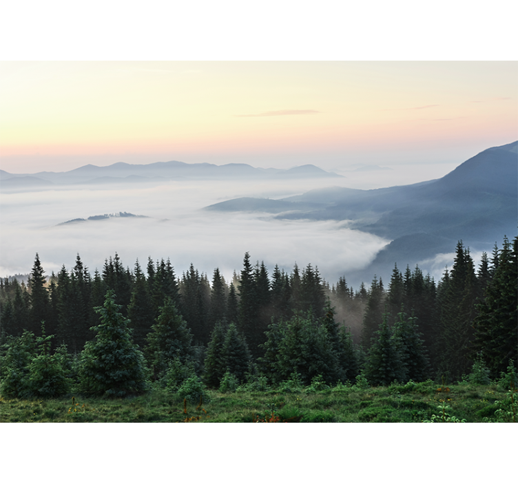 Fotomurais de paisagens vista tranquila das montanhas - TenStickers