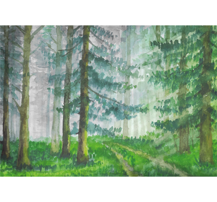 Mural de parede bosques detalhe de caminho florestal - TenStickers