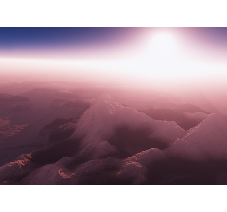 Mural de parede montanha pico da montanha serena - TenStickers