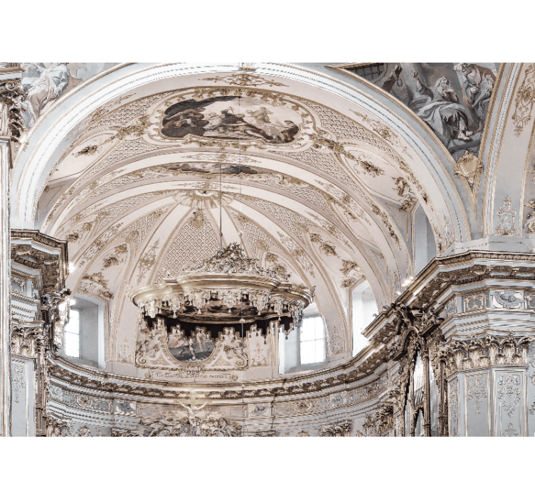 Mural de parede arte clássica design de teto ornado - TenStickers