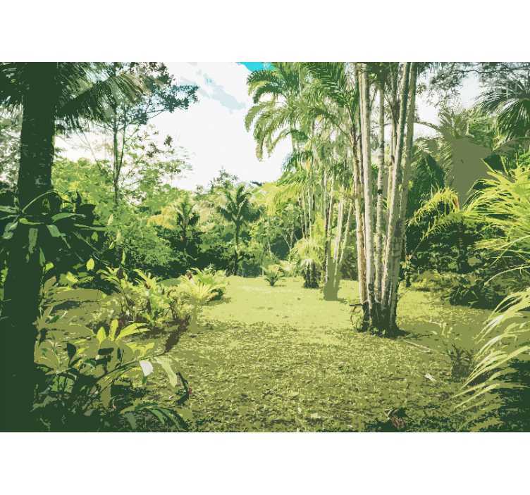 Fotomural selva paisagem tropical luxuriante - TenStickers
