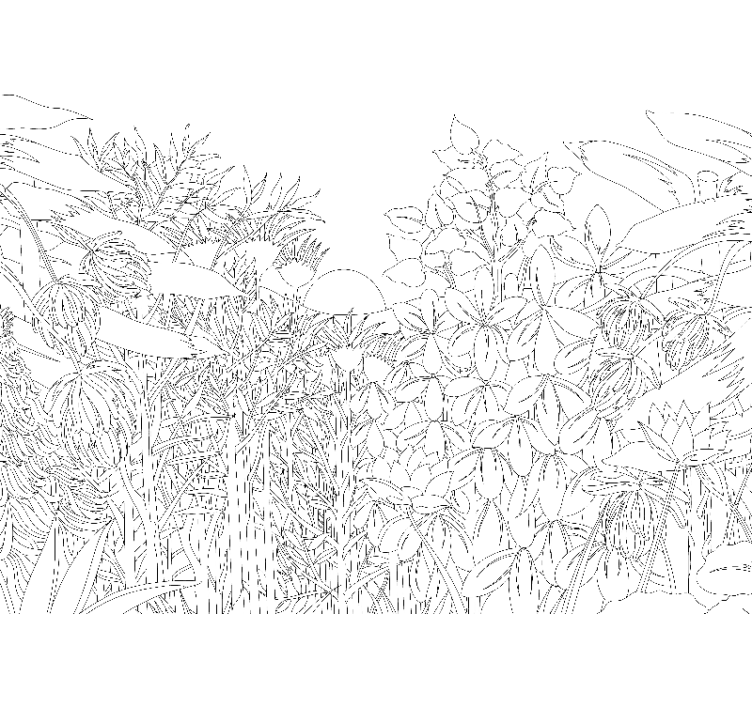 Fotomurais flores padrão natural floral - TenStickers