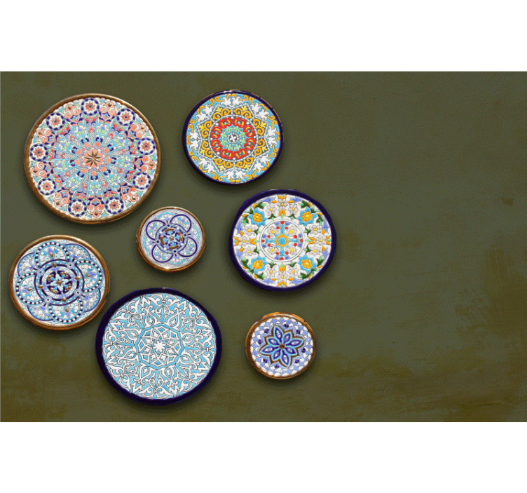 Mural de parede animais com padrões circulares intricados - TenStickers