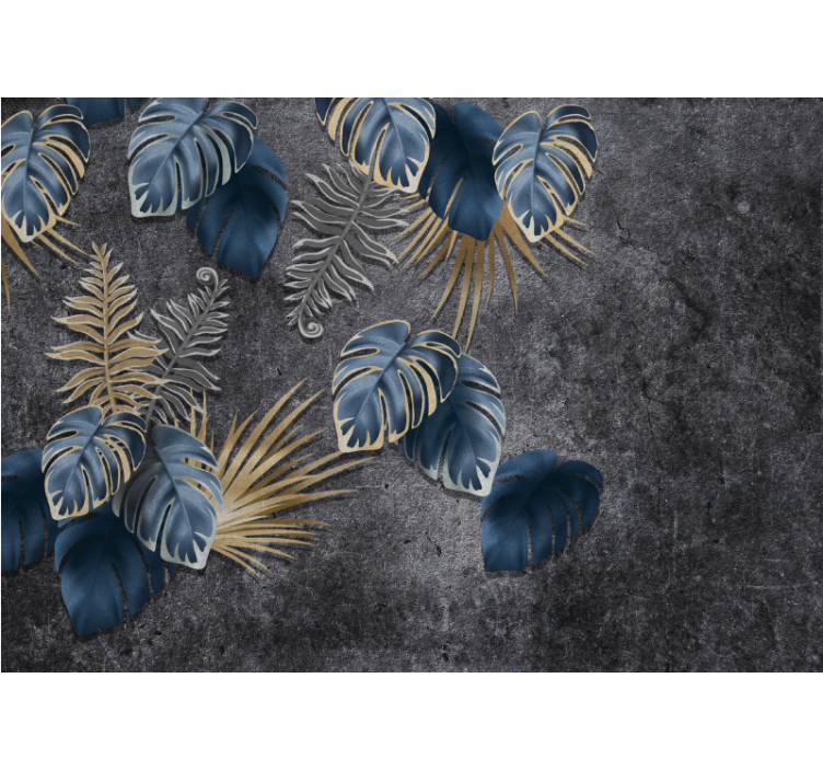 Mural de parede natureza detalhamento de folhagem - TenStickers