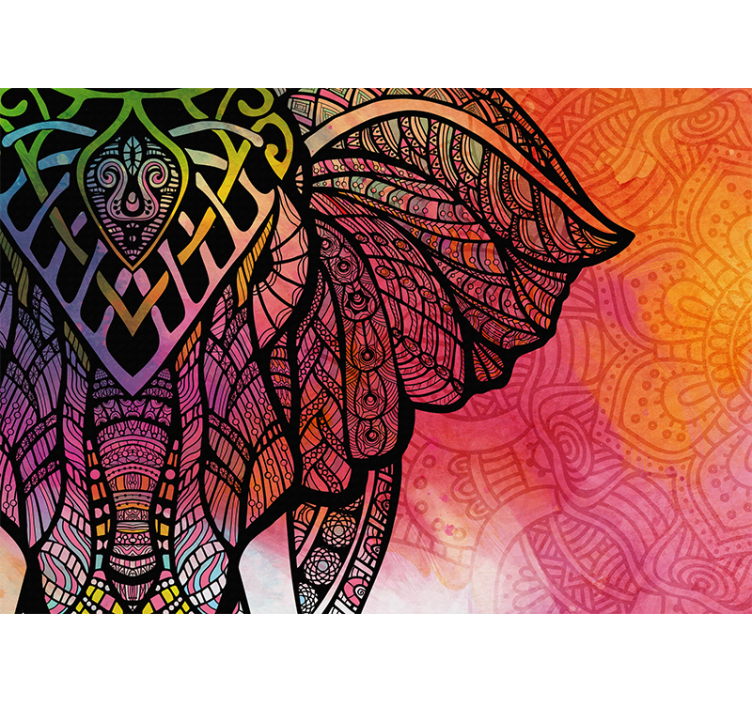 Mural de parede mandalas design étnico gradiente - TenStickers