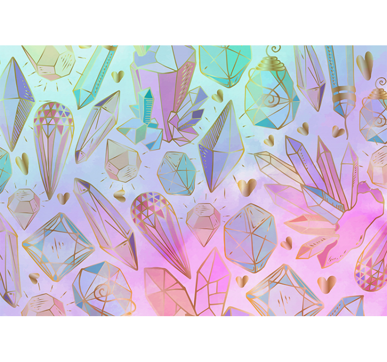 Mural de parede arte design de gemas geométricas - TenStickers