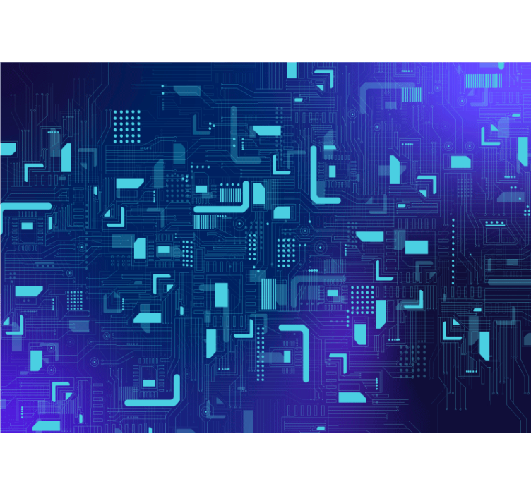 Mural de parede circuito eletrónico - TenStickers