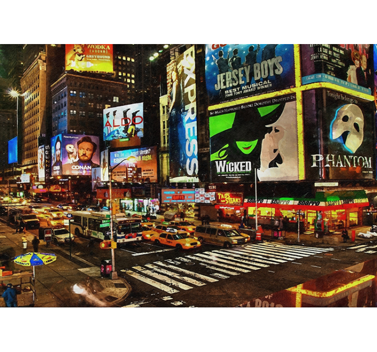 Mural de parede Nova York brilhantismo da times square - TenStickers
