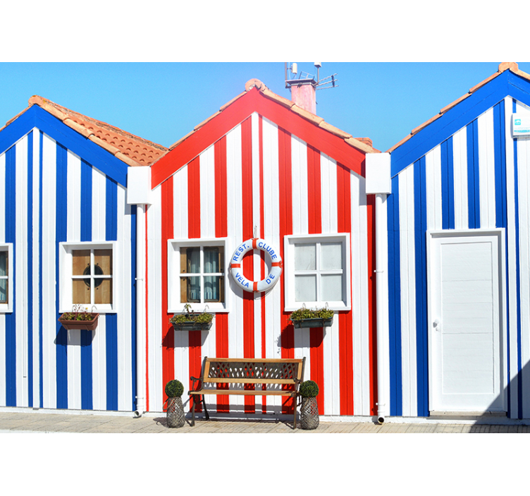 Fotomural decorativo de cidades Costa Nova - TenStickers