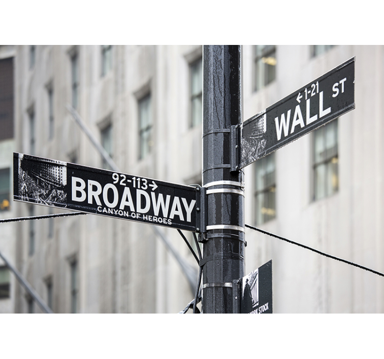 Fotomurais cidades e países broadway e wall street - TenStickers
