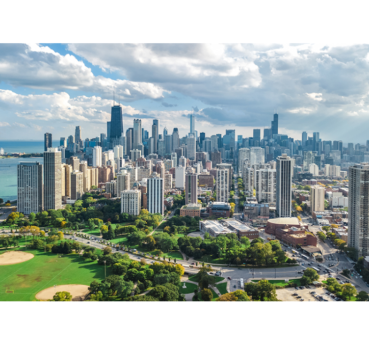 Fotomurais cidades e países horizontes de chicago - TenStickers