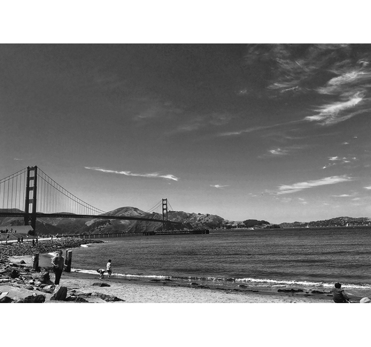 Fotomurais cidades e países cena da ponte golden gate - TenStickers