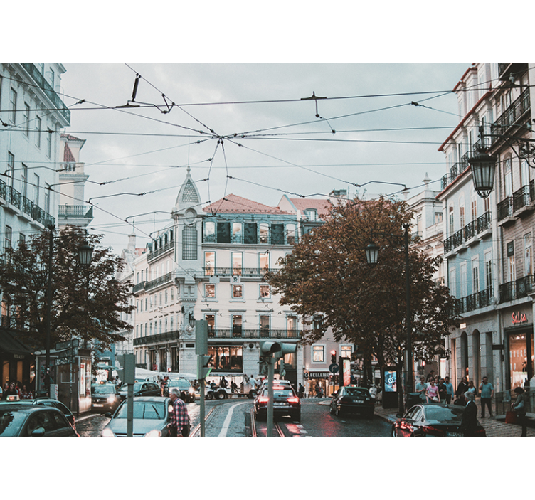 Fotomural decorativo de lugares Baixa-Chiado - TenStickers