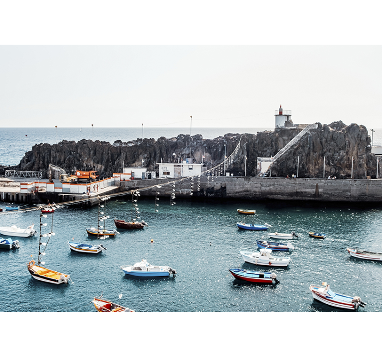 Mural de parede decorativo de mar Barcos de pesca - TenStickers