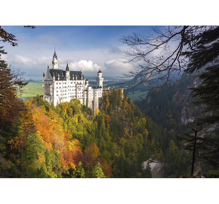 Fotomurais de paisagens castelo majestoso ao longe - TenStickers