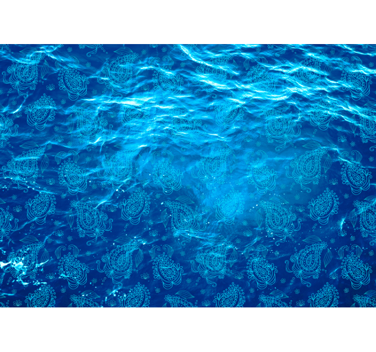 Mural de parede natureza padrão ondas do oceano - TenStickers