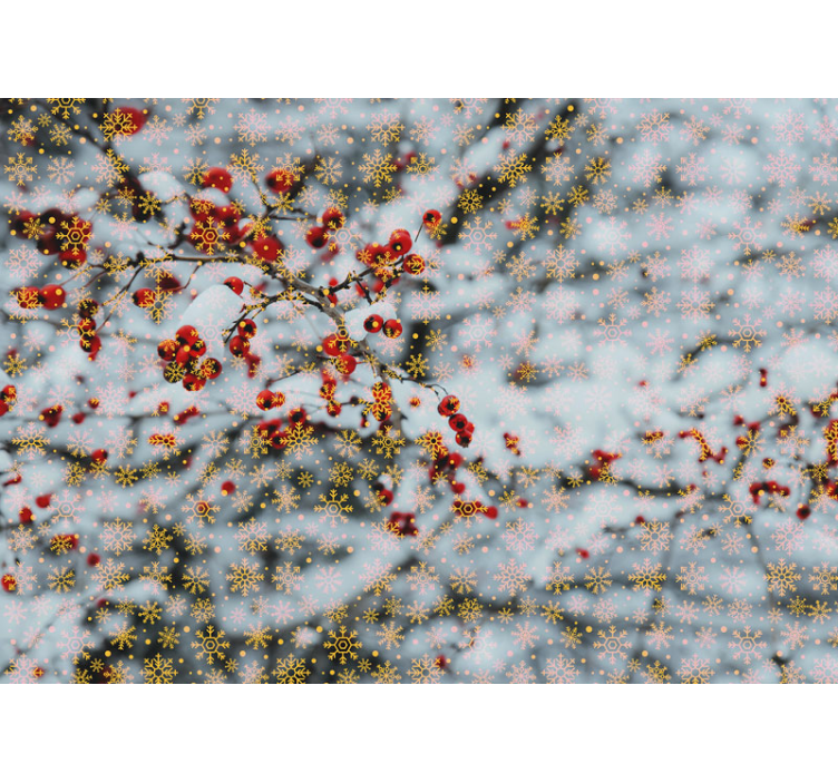 Mural de parede natal momentos festivos de inverno - TenStickers