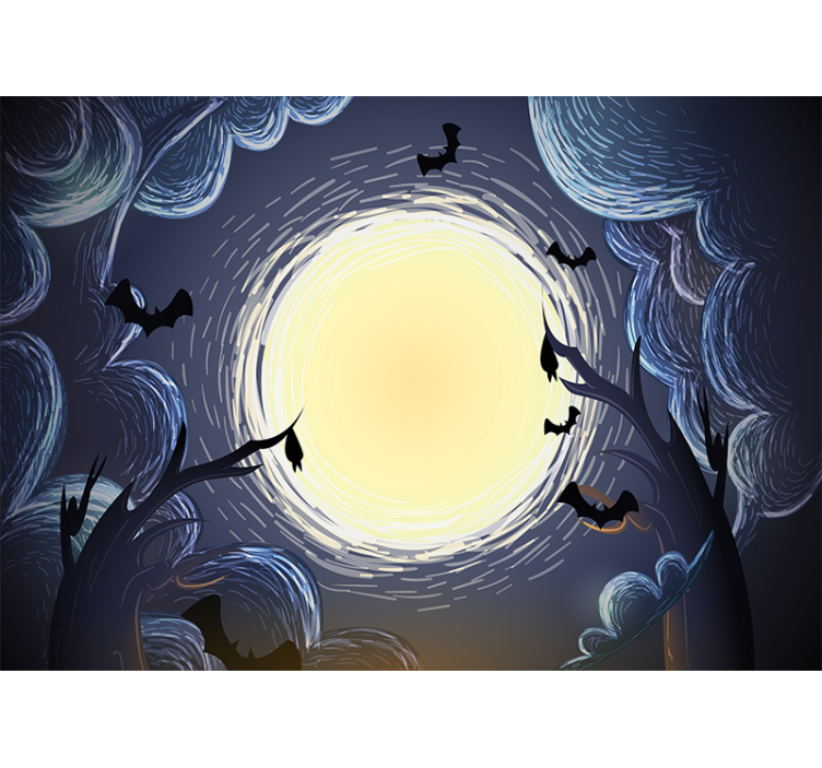 Murais de Parede Morcegos elegantes de halloween - TenStickers