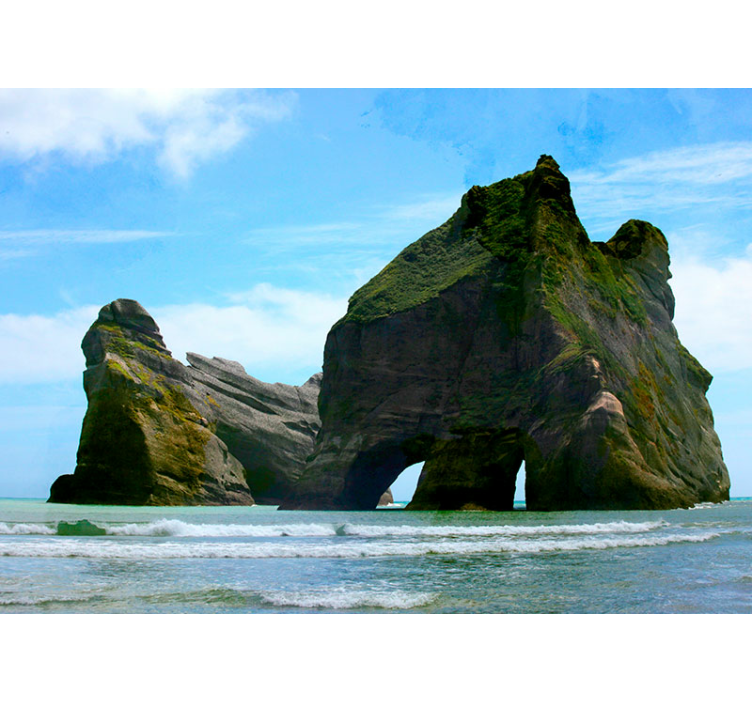 Fotomurais cidades e países Praia wharariki - TenStickers