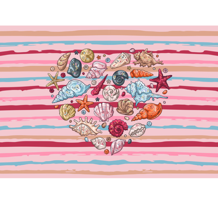 Mural de parede animais conchas vida marinha - TenStickers