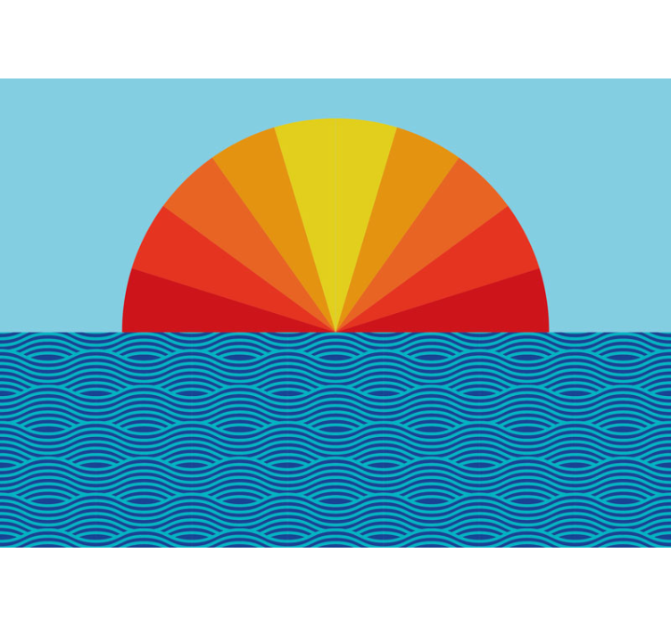 Fotomurais de paisagens design de horizonte radiante - TenStickers