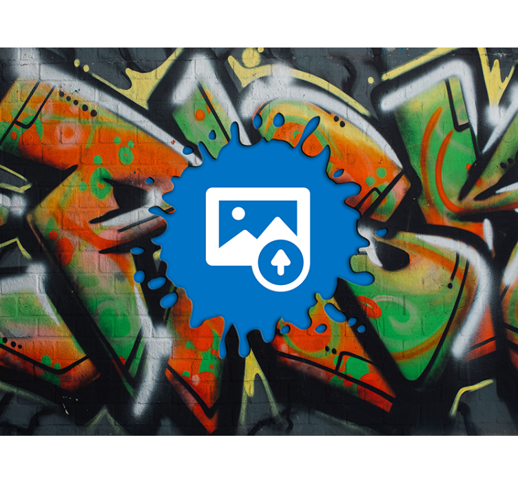 Murais de Parede Fundo de graffiti de moda com foto - TenStickers