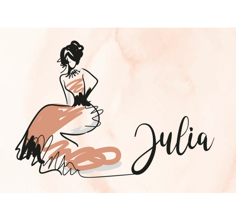 Mural de parede arte esboço de moda elegante - TenStickers