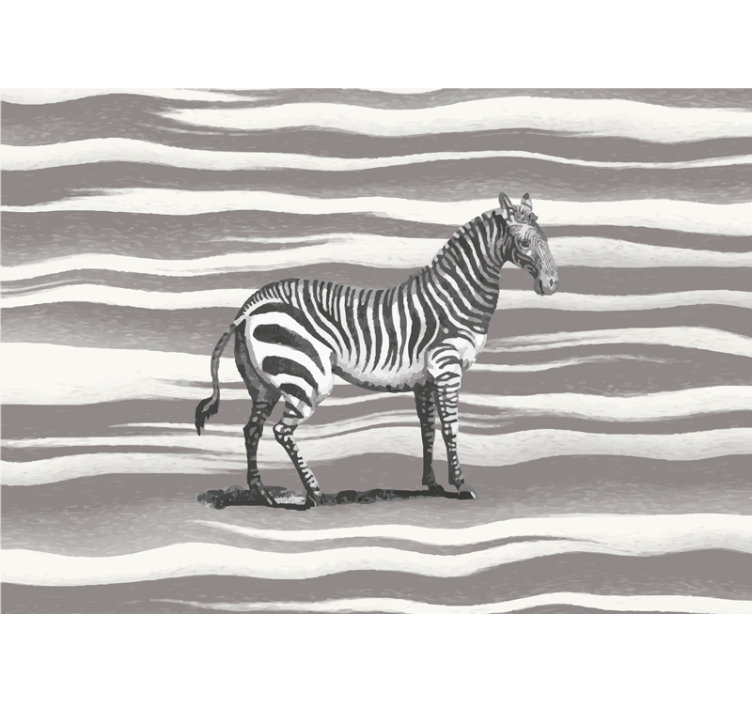 Mural de parede animais padrões listrados de zebra - TenStickers